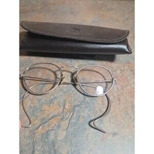 Antique 1/10 12K Gold GF Eyeglasses Glasses Frames Wire Rim Spectacles